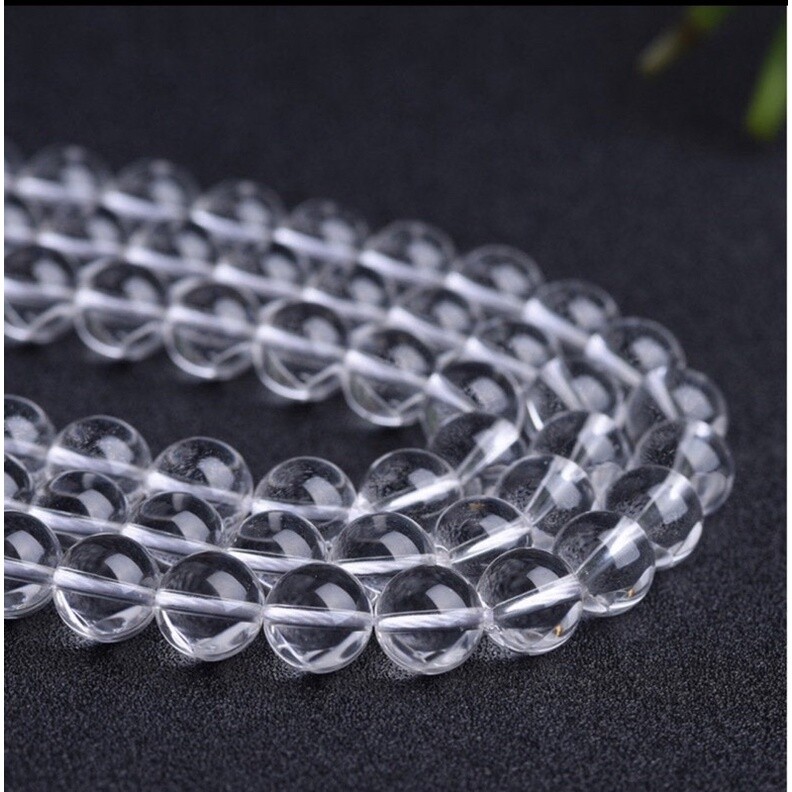 1 Strand Natural Clear Quartz 6mm 8mm 10mm Round Loose Stone 15.5 “ Long Gemston