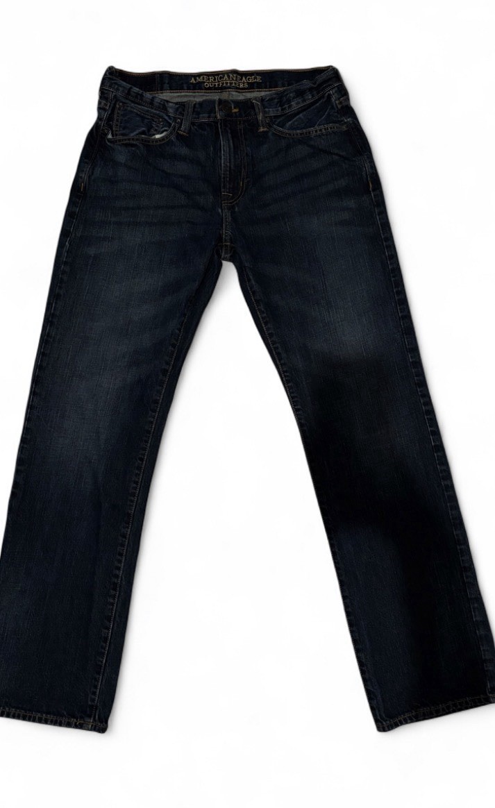 American Eagle Outfitters Men Jeans 32×34 Dark Wash Straight Leg Demin Pants
