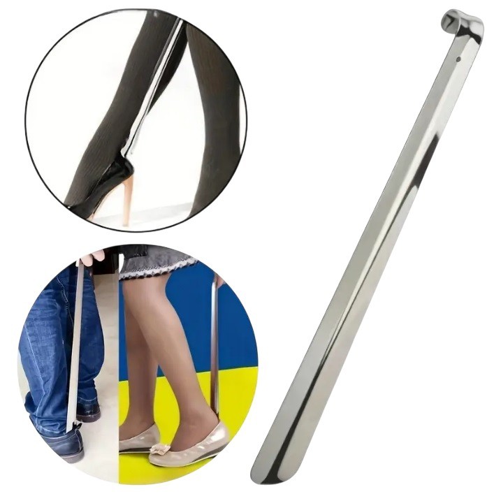 20.5″ Extra Long Metal Handle Shoe Horn Stainless Steel Handled Shoehorn Horns