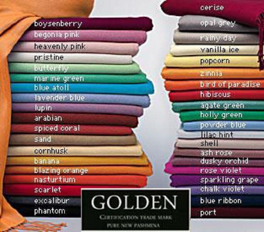 Pashmina 100% Cashmere SCARF 75x200cm Solid Unisex SHAWL Choose from 400 Colors