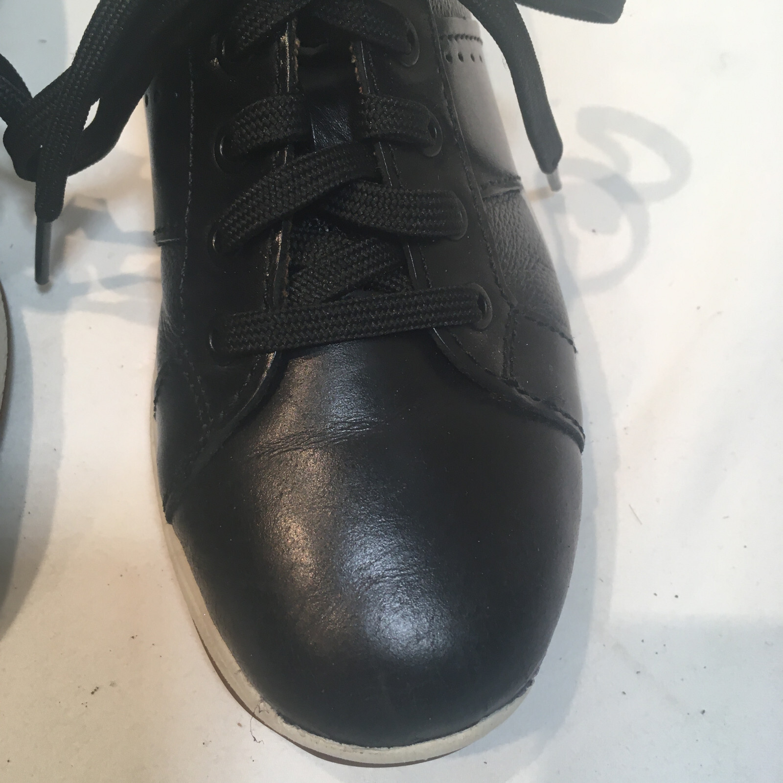 Size 12 12 Florsheim boys shoes lace up comfortech black leather and man made