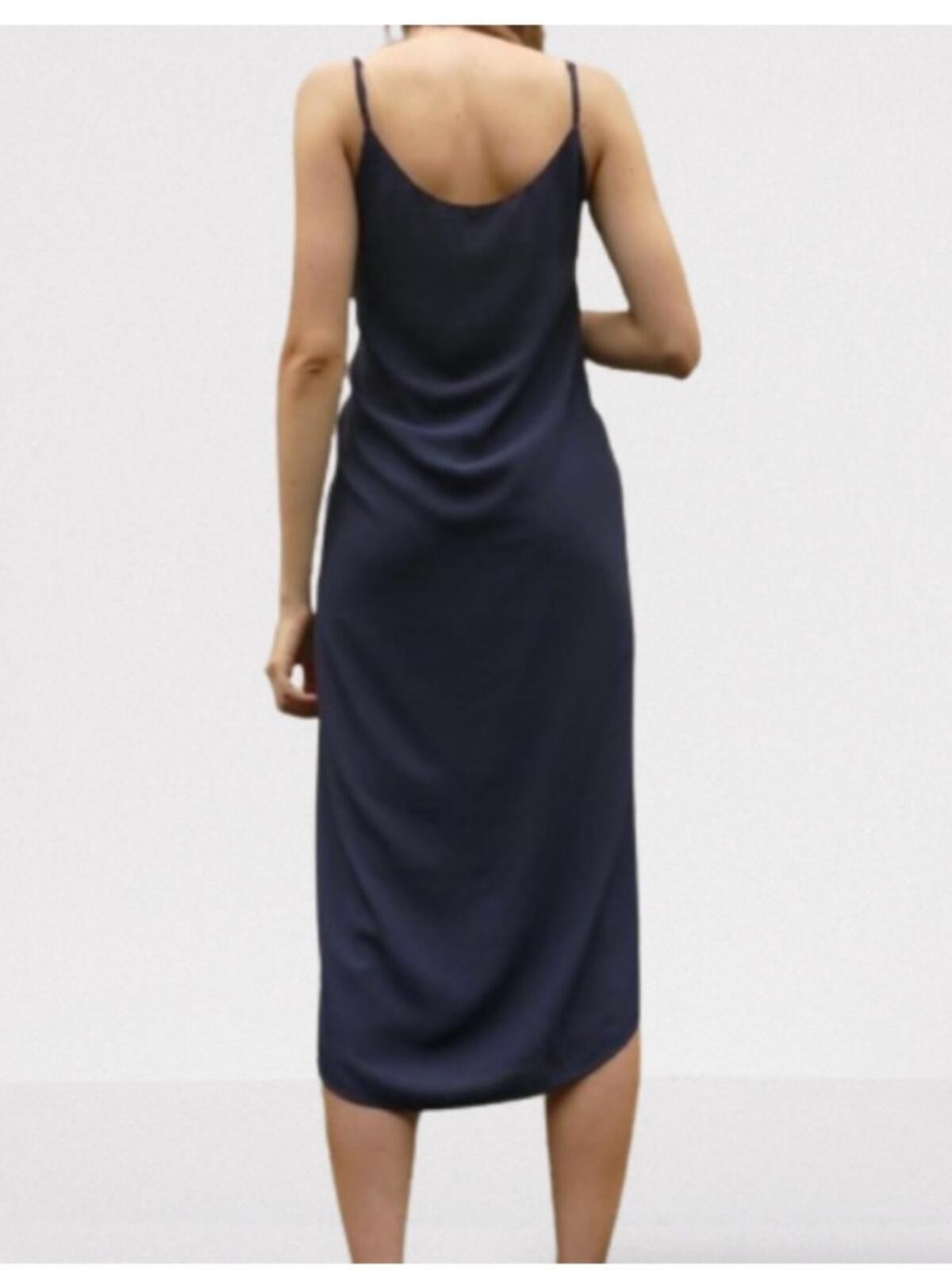 Aritzia Babaton Townsend Slip Dress in Navy With Black Lace Trim Size Large