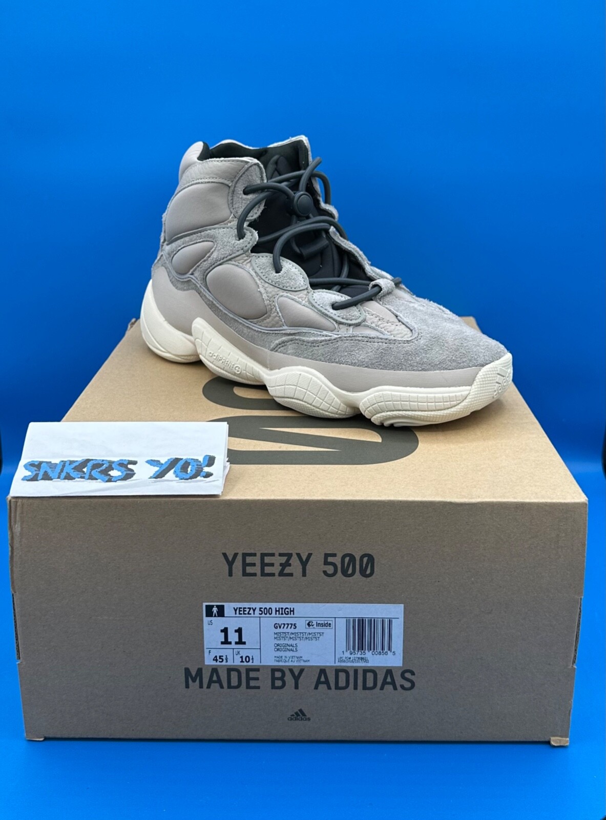 adidas Yeezy 500 High Mist Stone (GV7775) Men’s Size 11