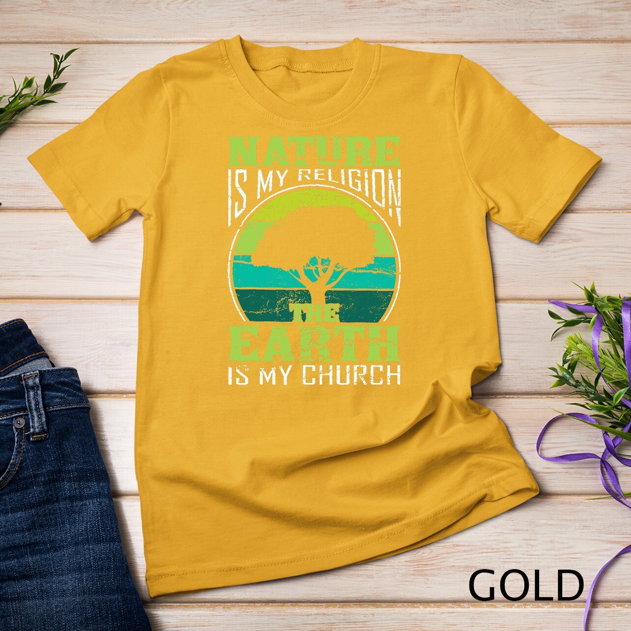 Native American Day Nature Is My Religion Earth Is My Church Unisex T-shirt