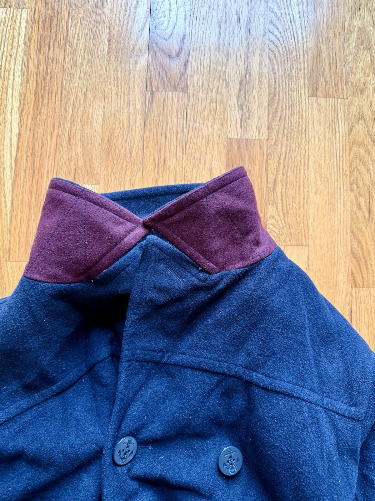 Tommy Hilfiger Men’s XL Navy Double Breasted Peacoat Jacket