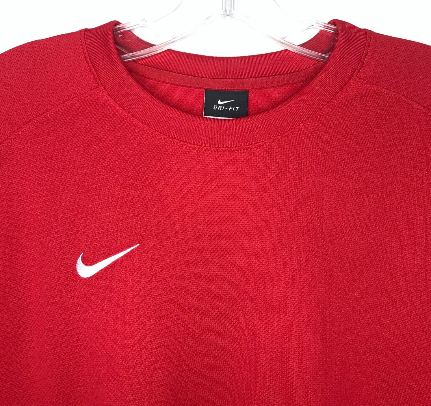 Nike Team Dri-Fit Shirt Mens S Red Elbow Pads Long Sleeve Soccer