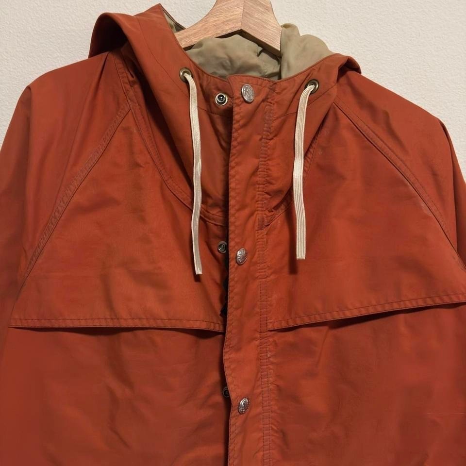 Vintage REI Gore Tex Shell Jacket Rain Weather Outdoors Orange 70s Size medium