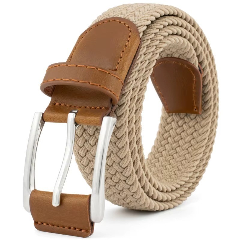 Elastic Fabric Braided Belt,Enduring Stretch Woven Belt for Unisex Men/Women