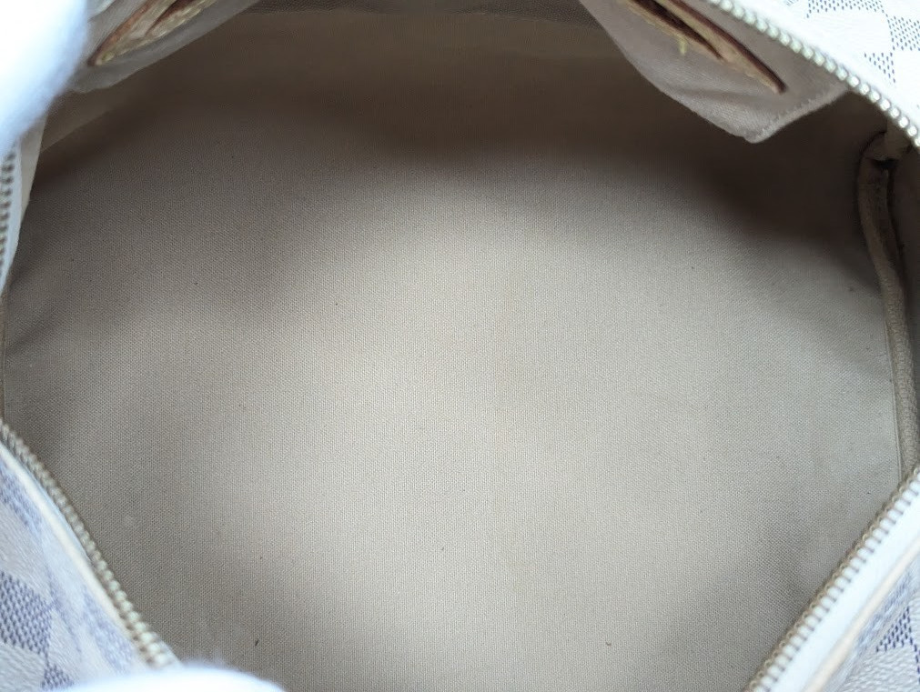 LOUIS VUITTON Damier Azur Speedy 30 White Hand Bag N41533 SP2048 Authentic LV