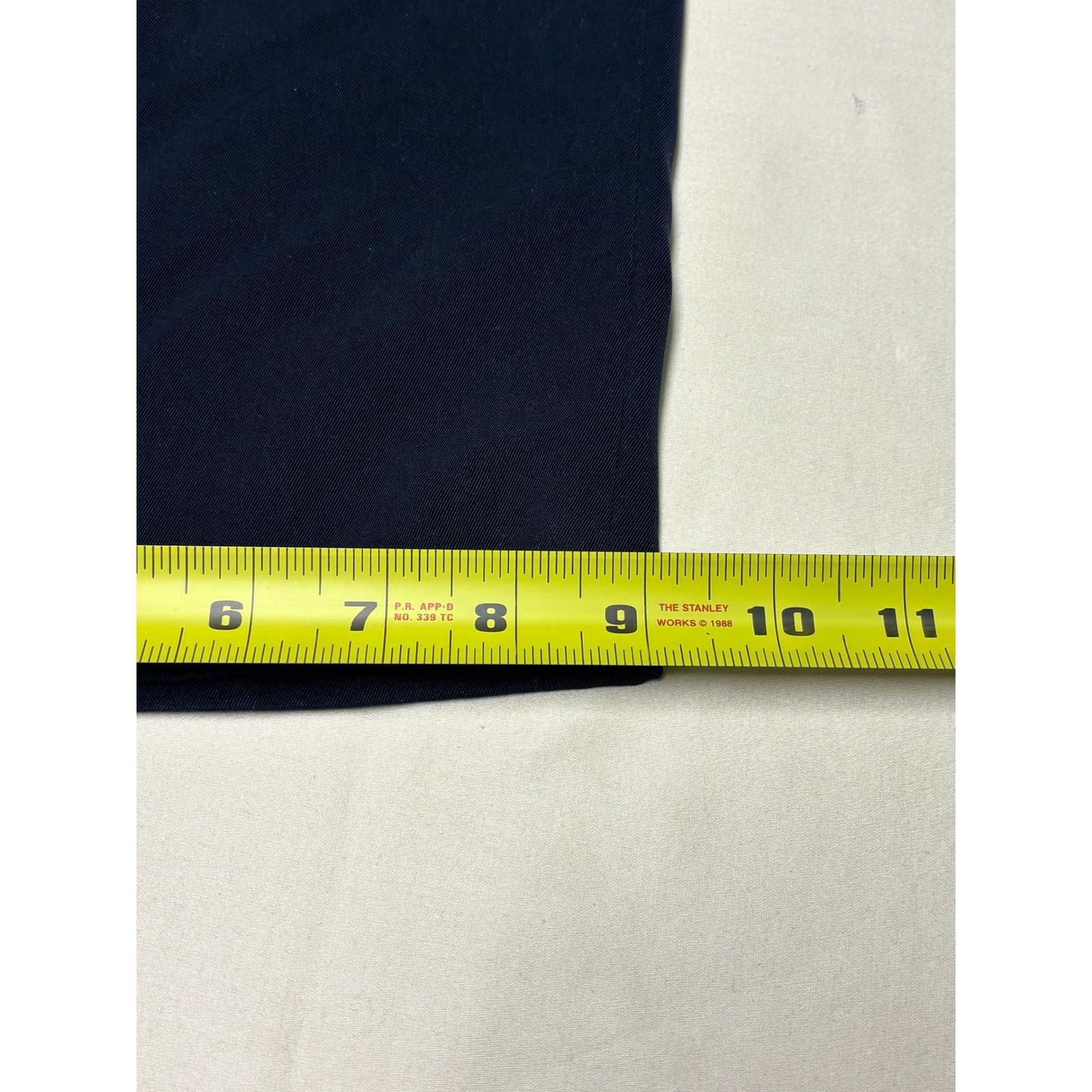 LL Bean Mens Navy Polyester Dress Pants Waist 36 Inseam 30 Flat Front YKK Zip