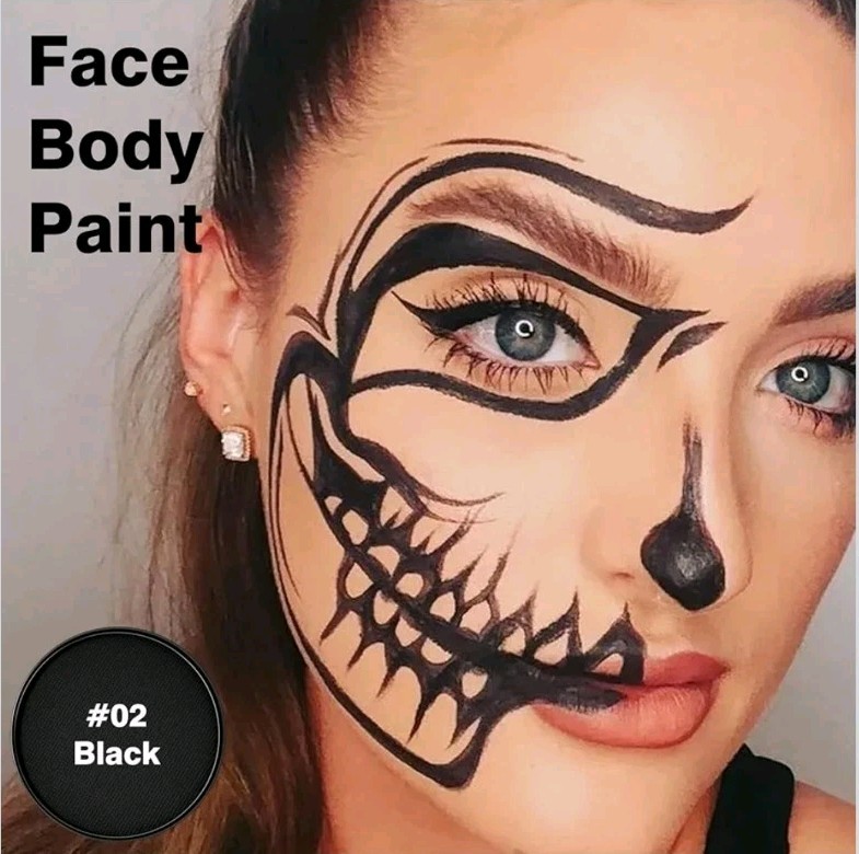 2-Pack 1.06 oz Black Body Paint Makeup Kit, Professional Stage Display for…
