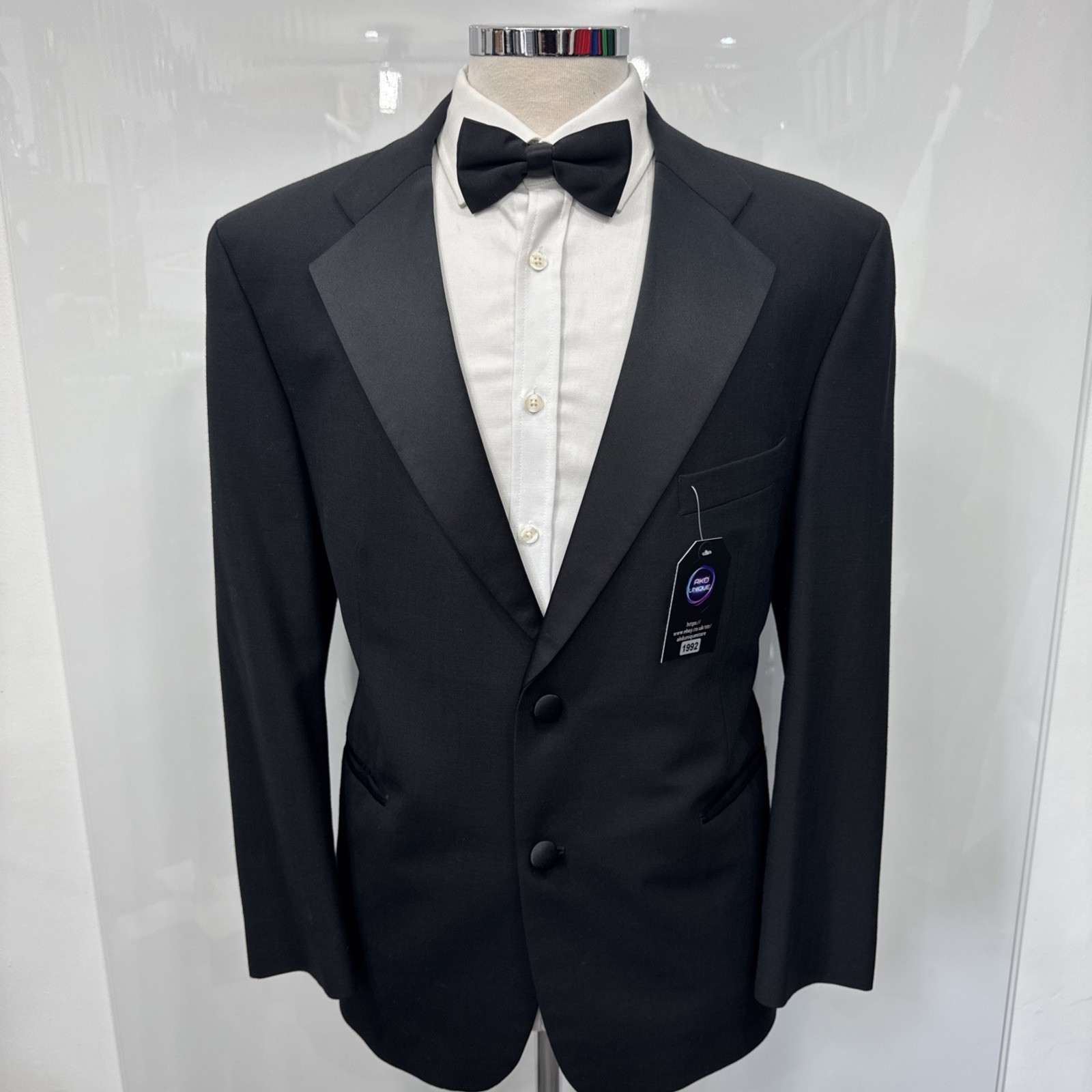 M&S TAILORING Black Wool Blend Regular Fit Dinner Tuxedo Jacket C44S