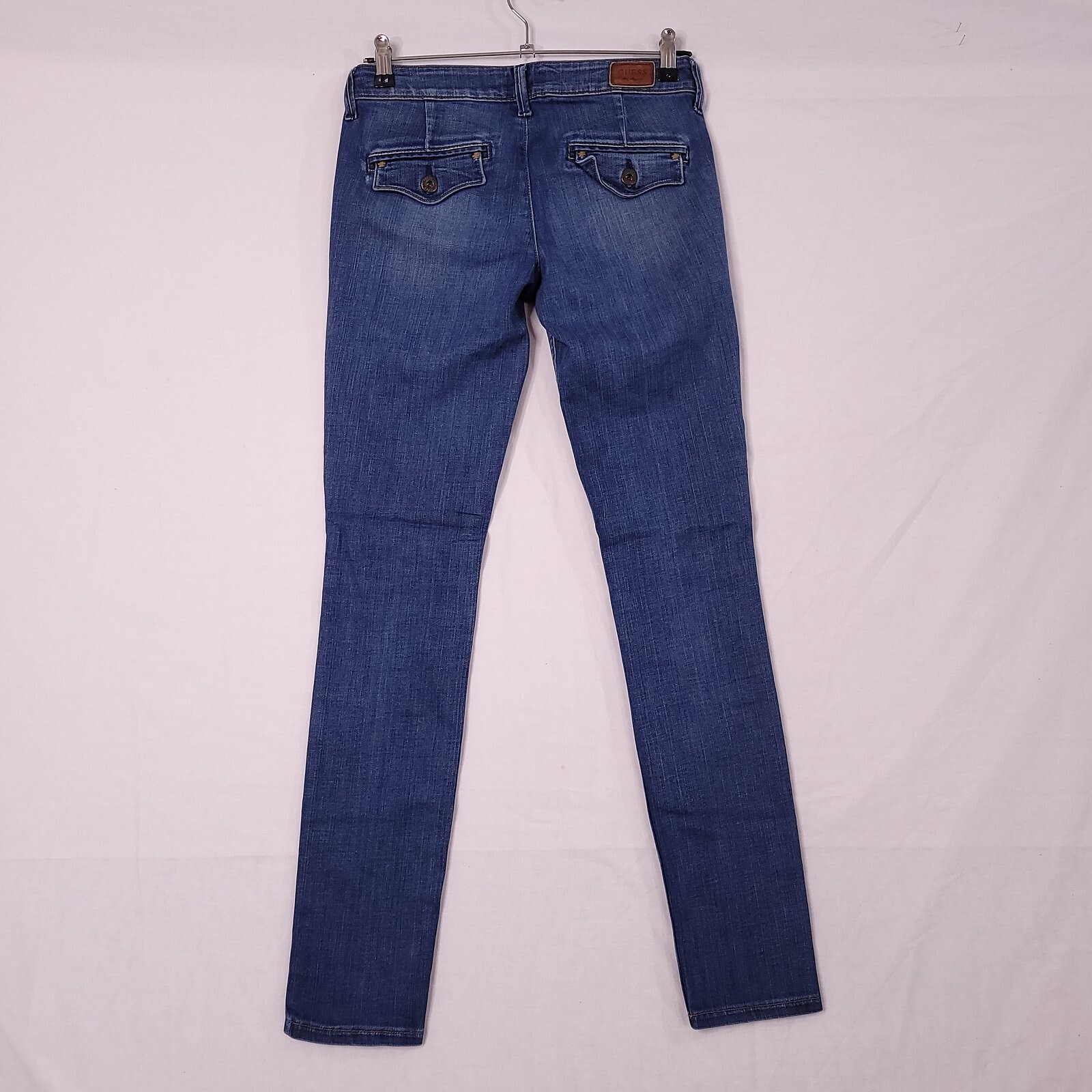 Guess Teens Juniors Denim Blue Pants Low Rise Skinny Size 25 (Actual 28 inches)