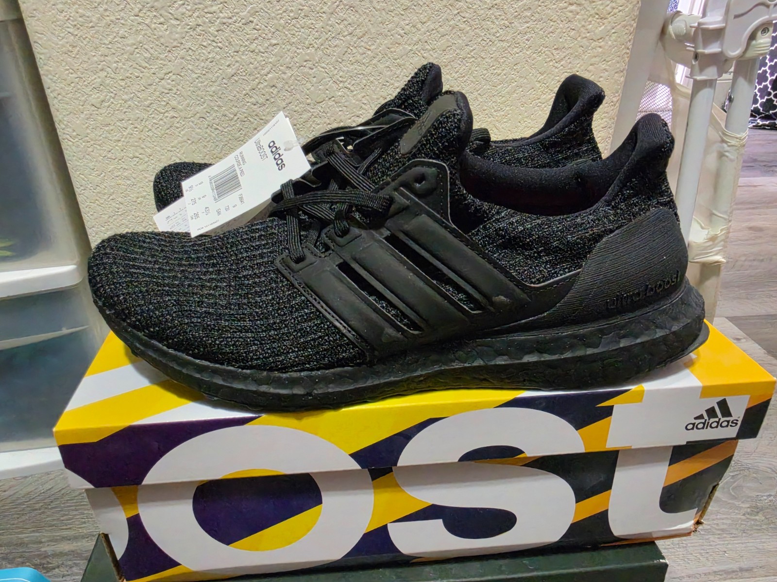 Adidas Ultraboost 4.0 Triple Black Running Shoes Boost F36641 Men’s Size 9.5 US