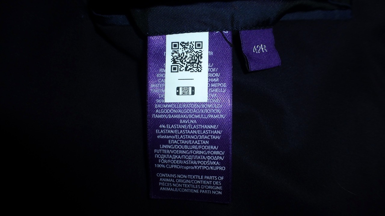 Ralph Lauren Purple Label Blazer 42R Blue Italy Brushed Cotton Gab Jacket