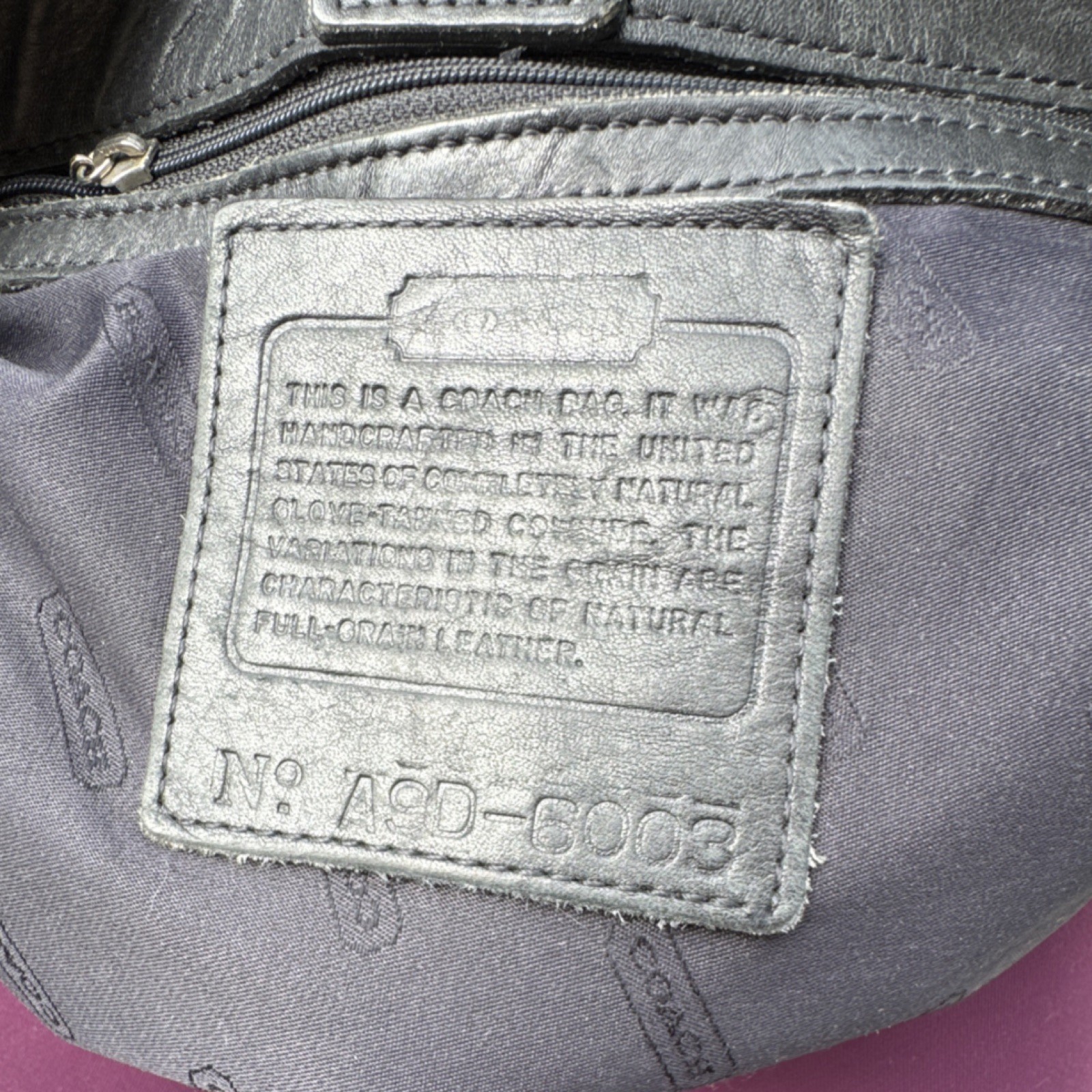Coach Black Medium Shoulder Bag Purse Magnetic/Zip, Silver HW, Buckle Logo
