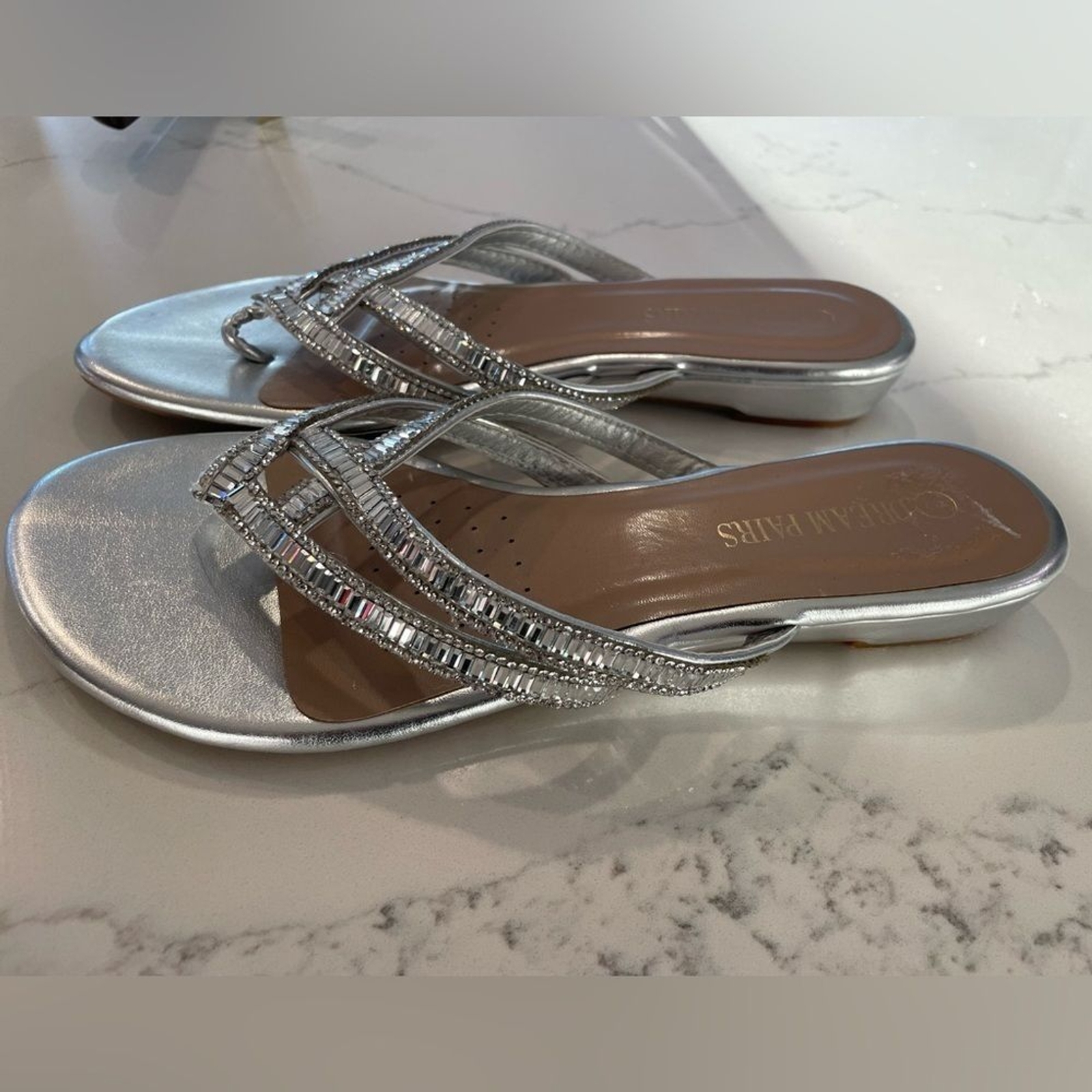 Beautiful Rhinestone Sandals. Perfect for a wedding or special occasion. Size 8