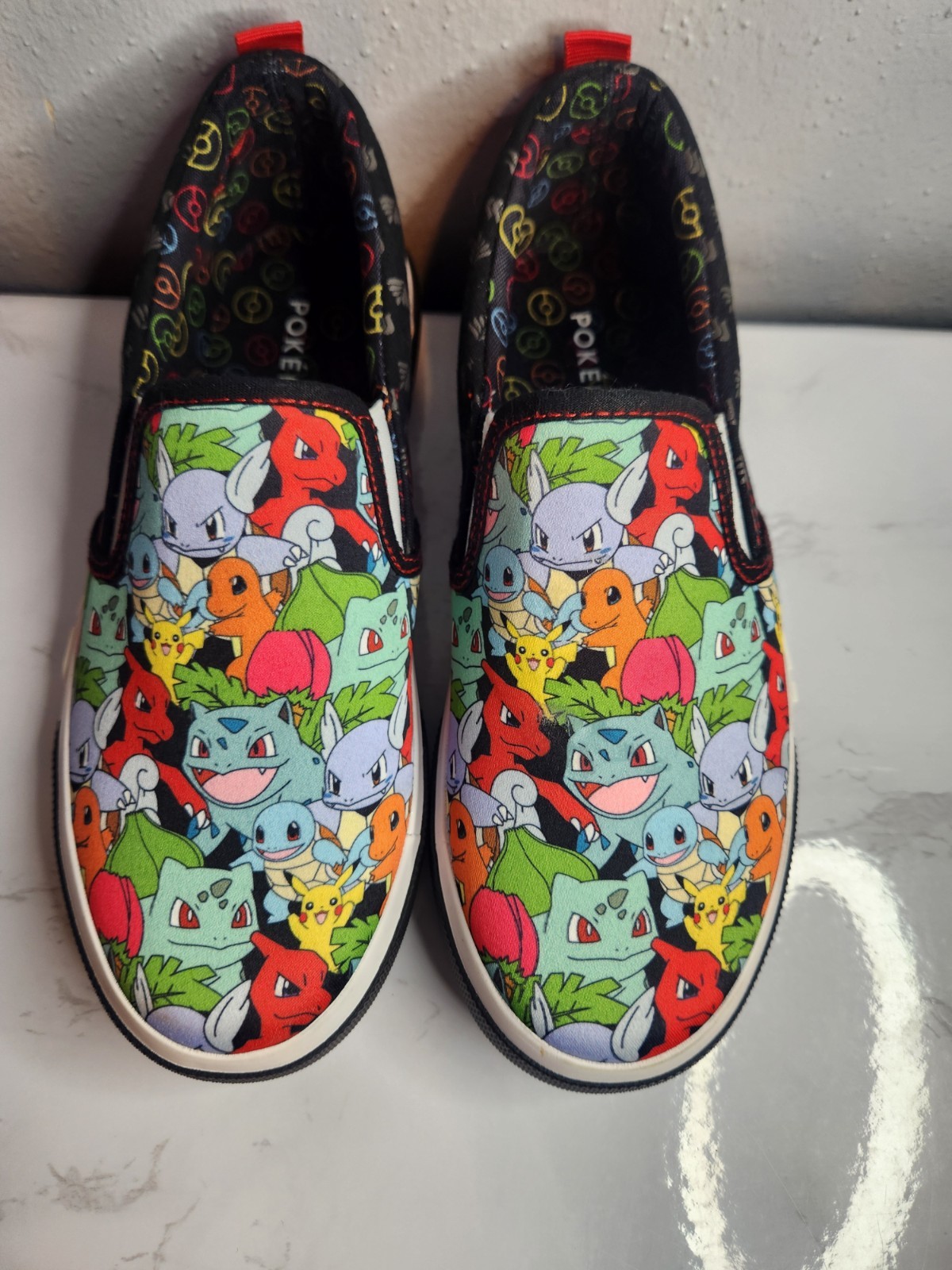 Ground Up Pokémon Kids Slip-On Sneakers US 3 Multicolor Pikachu New w/ Defects