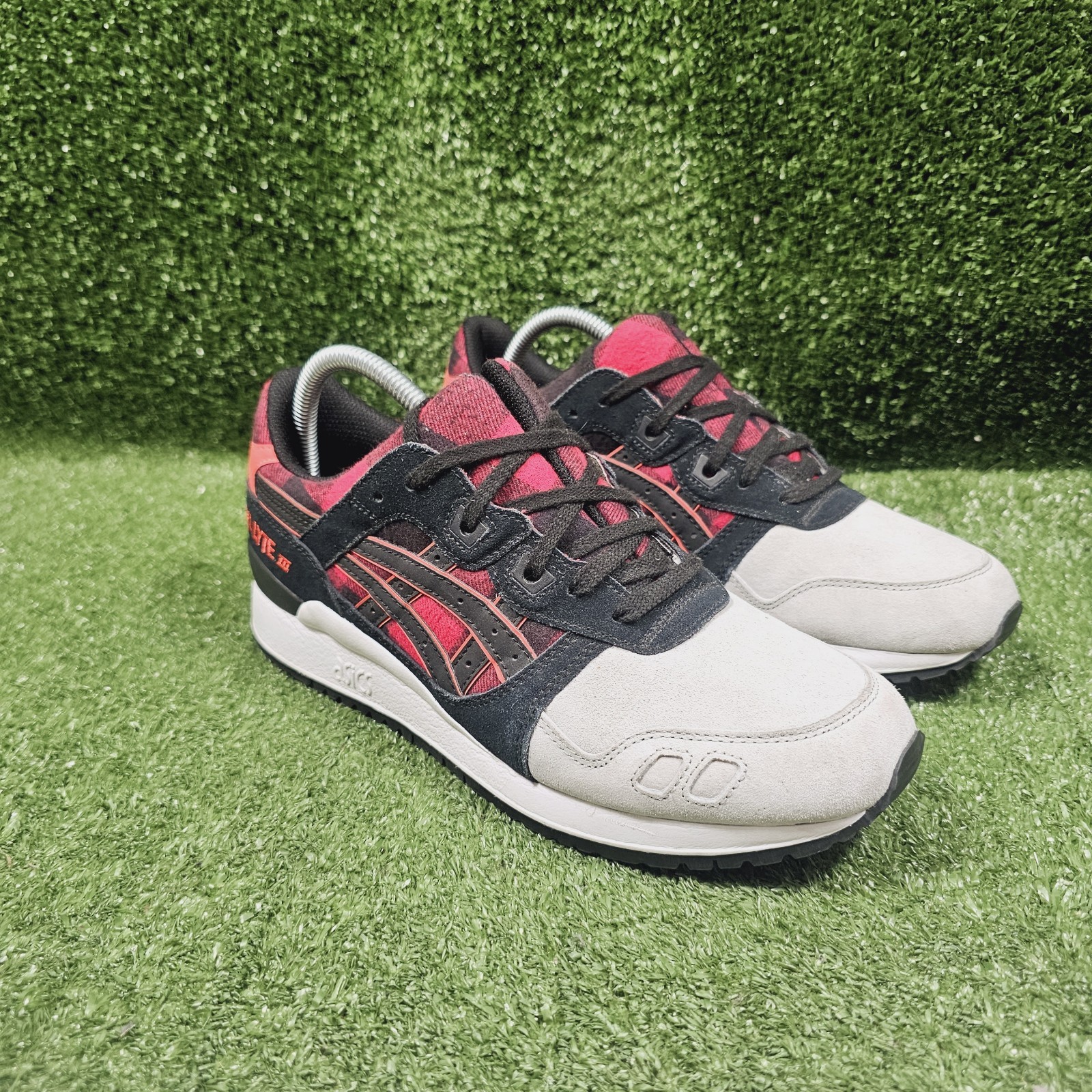 ASICS GEL-LYTE III Lumberjack Red Black Athletic Sneakers Mens Size 8.5