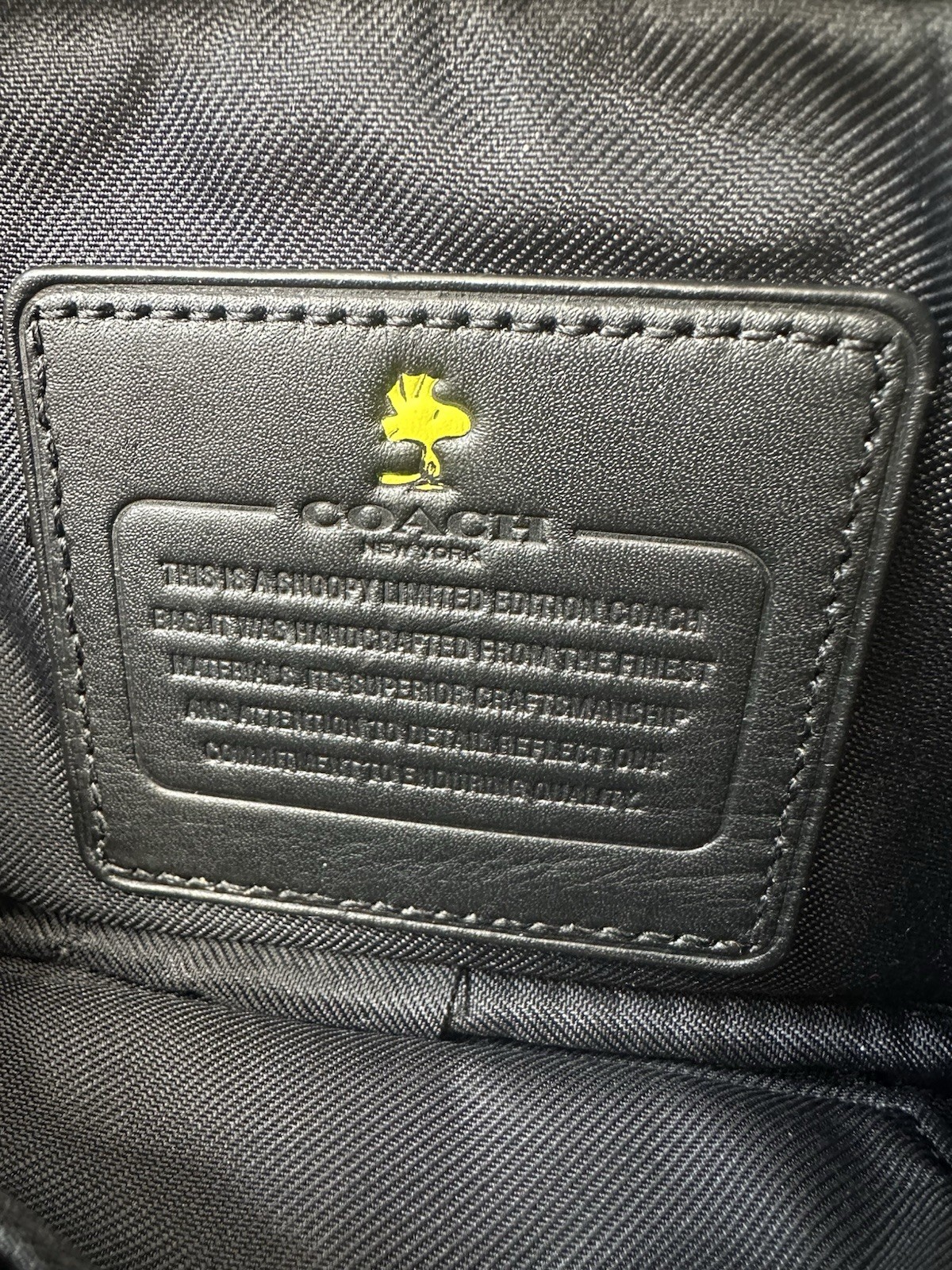 Coach x Peanuts Snoopy Small Black Crossbody