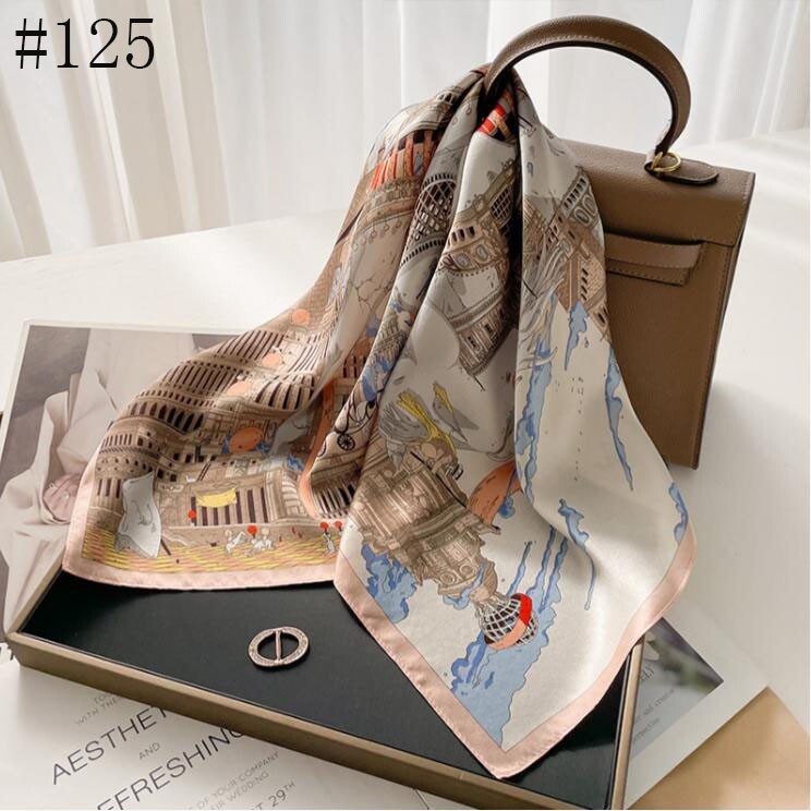 100% Mulberry Silk 27″ Square Scarf Women Neckerchief Wrap Multiple styles