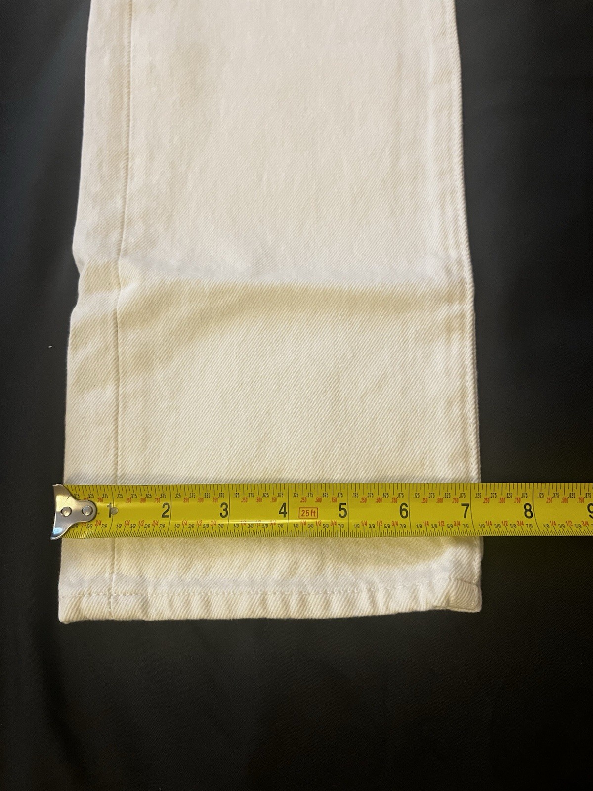 Levi’s Denim Tears Men’s White Straight Jeans Pockets Cotton Denim Solid