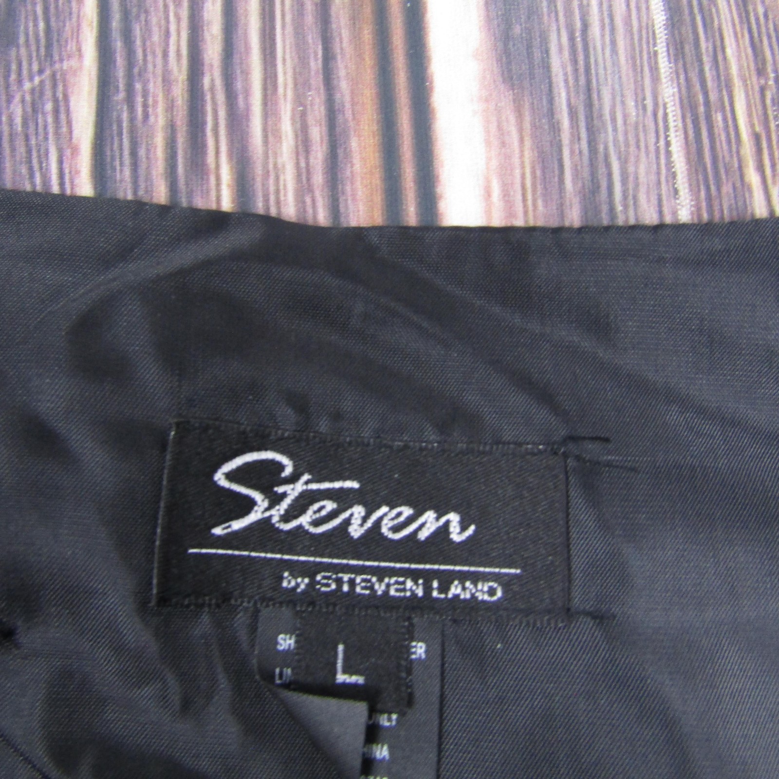 Suit Vest Steven Land Mens L Black Solid 3 Piece Belted Formal Waistcoat Wedding