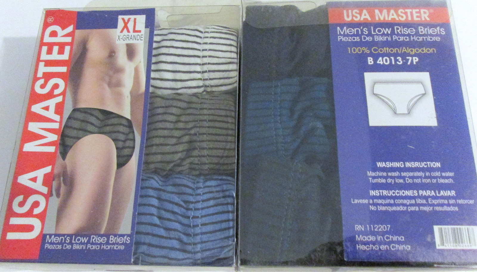 6 Pairs Mens Soft Cotton Low Rise Striped Briefs Underwear Assorted Colors Small