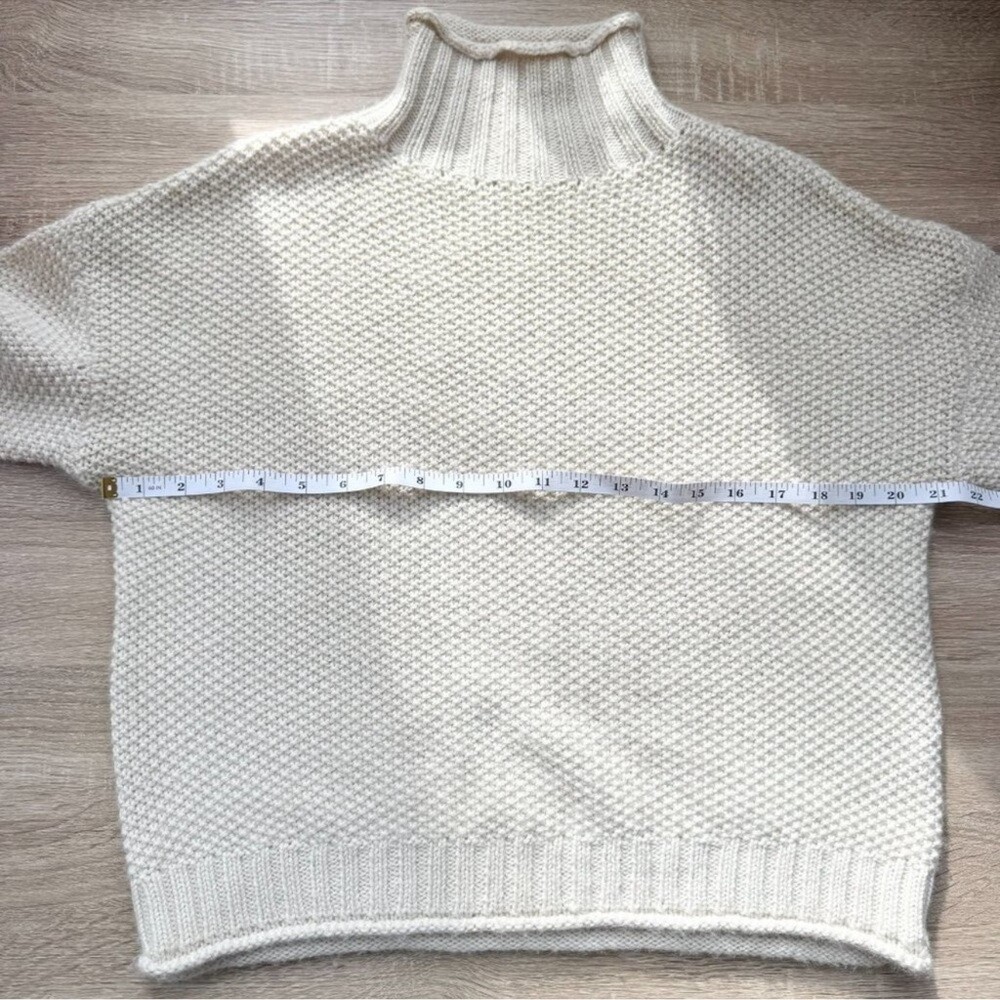 Reformation Poste Baby Alpaca Turtleneck Knit Sweater Cream XS