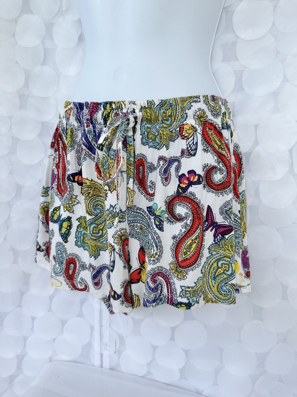 World Market Small/ Medium Colorful Paisley Drawstring Boxer Shorts MODEL S M