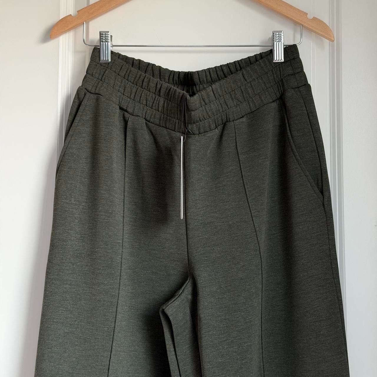 Varley The Wide Leg Pant 30″ in Olive Marl, Size Medium