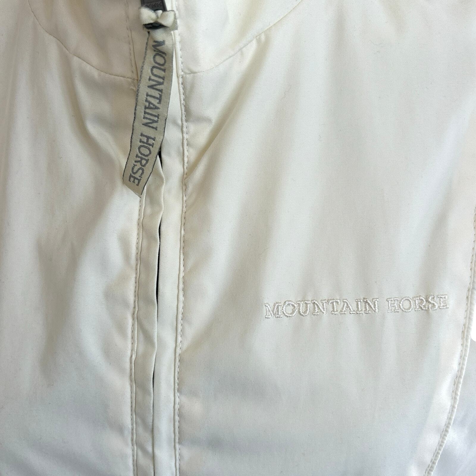 Mountain Horse Full Zip Riding Vest Women Medium Cream Equestrian Horses Outdoor