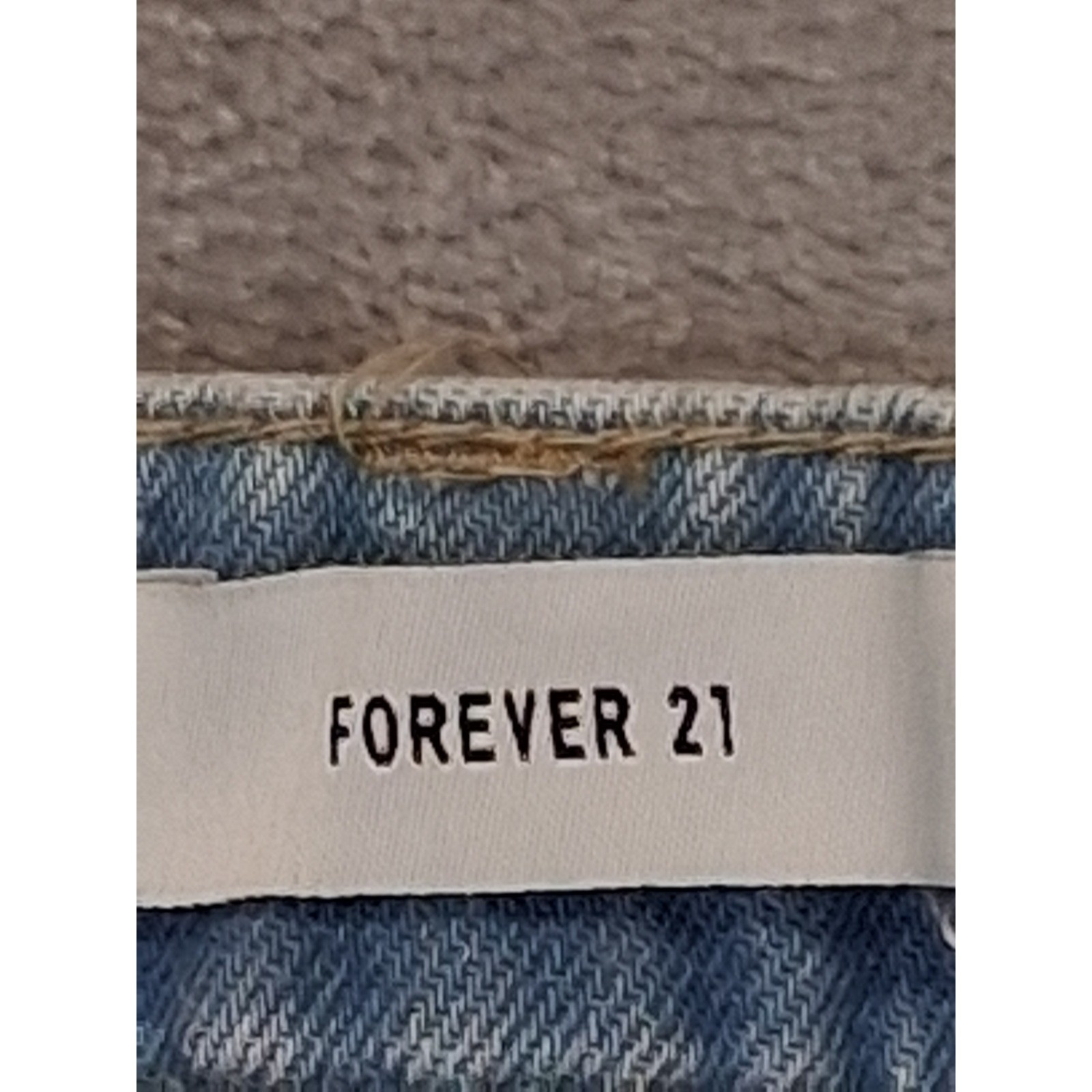 Forever 21 Womens 31×30 High Waist Barrel Wide Leg Cargo Light Wash Denim Jeans