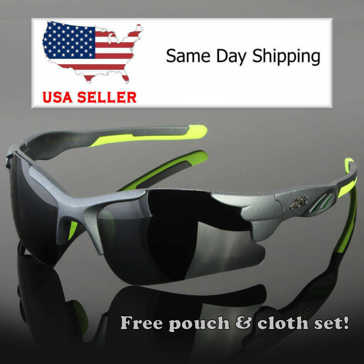 X-Loop Polarized Wrap Sunglasses Mens Sport Fishing Golfing Glasses Tac Lens