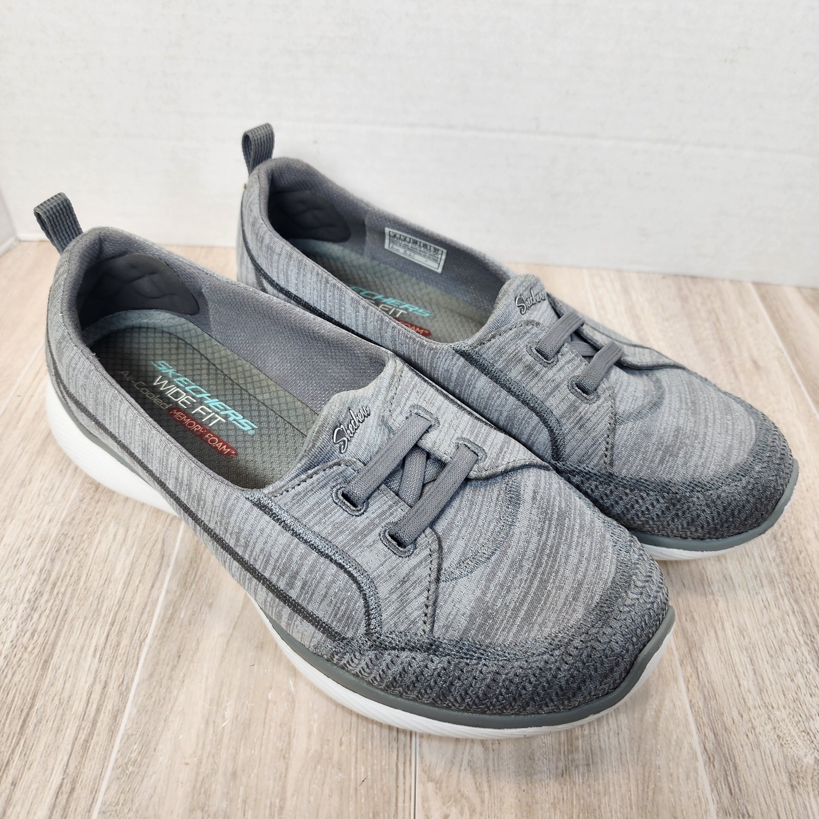 Skechers Microburst 2.0 Slip On Topnotch Womens Size 8 Gray Memory Foam