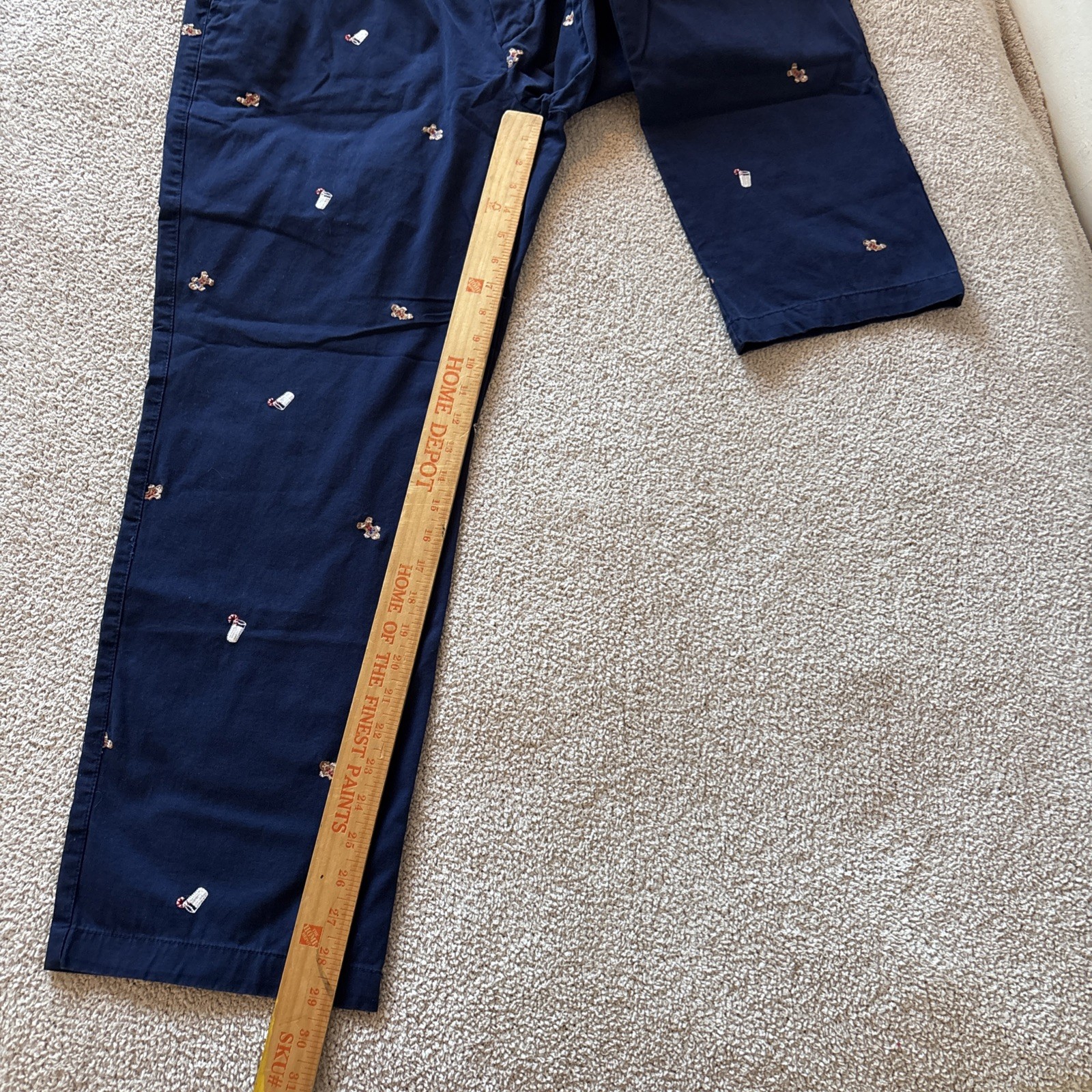 Charleston Threads Cookies Milk Pants 35×29 Navy Embroidery Gingerbread Ivy Prep