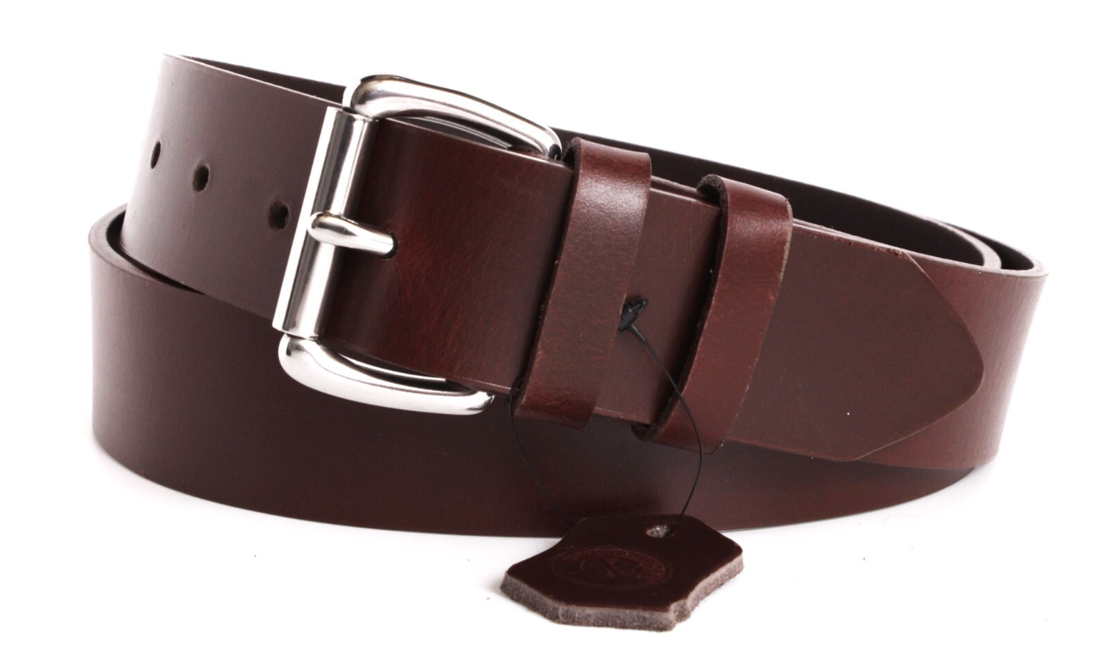 Men’s Genuine Buffalo FULL GRAIN Leather Belt 1.5” wide Amish Handmade in USA
