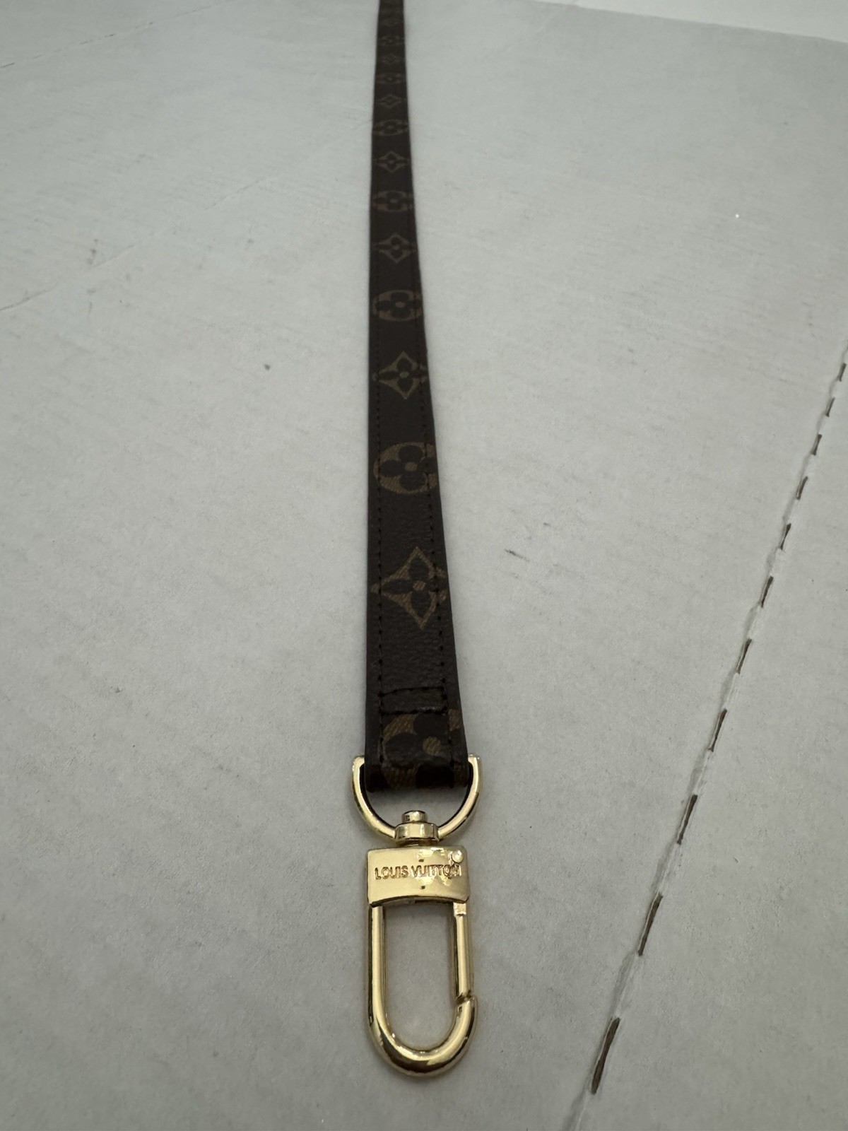 New Crossbody Shoulder Bag Strap Signature Monogram PU Synthetic Leather Brown