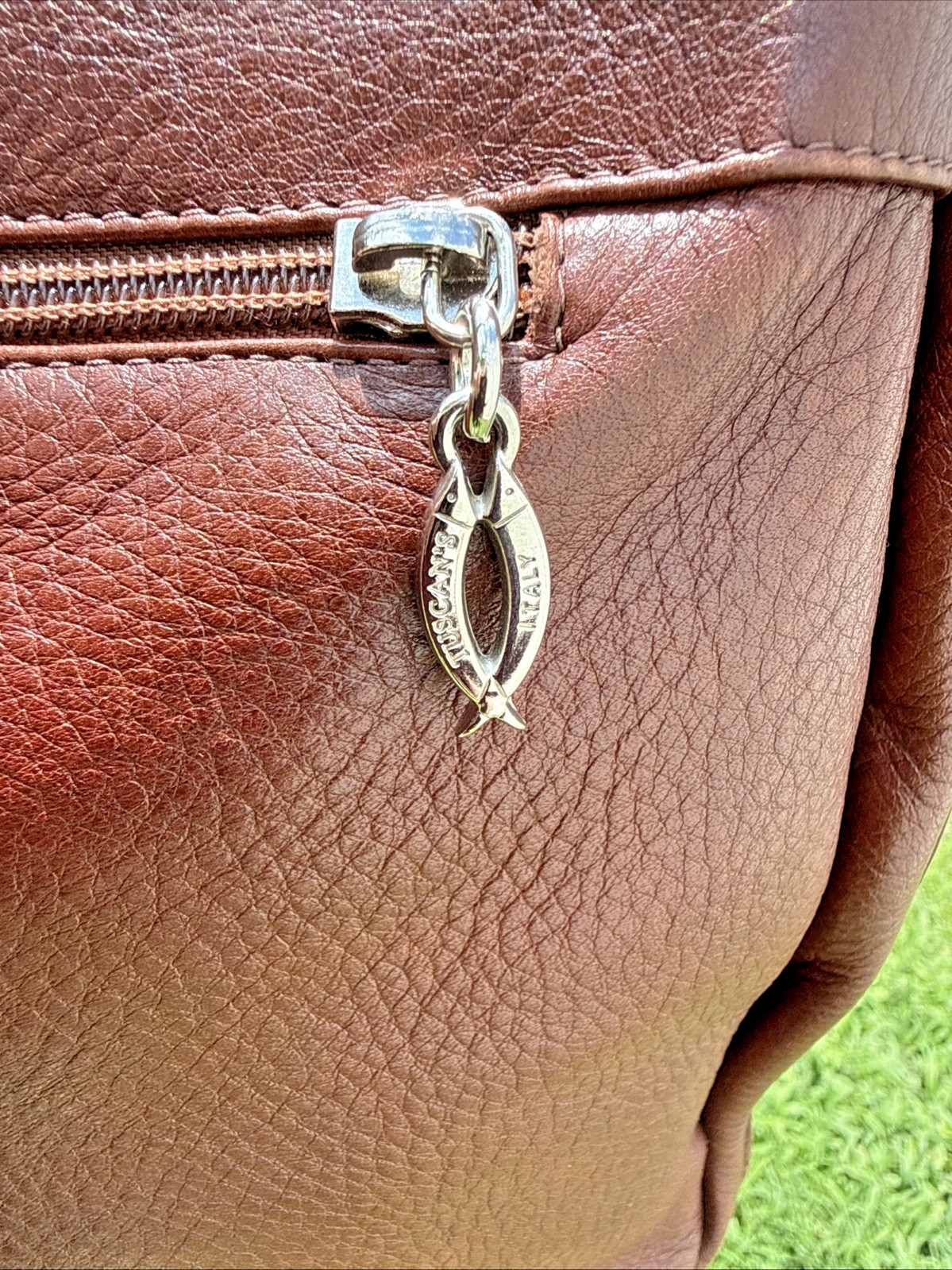 Tuscan’s Brown Italian All Leather Shoulder Satchel Mailbag Saddle Bag Adustable