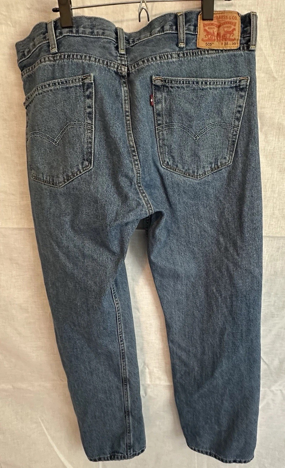 Levi’s 505 Regular Fit Jeans Men’s 38×30 Blue Straight Leg Denim Classic