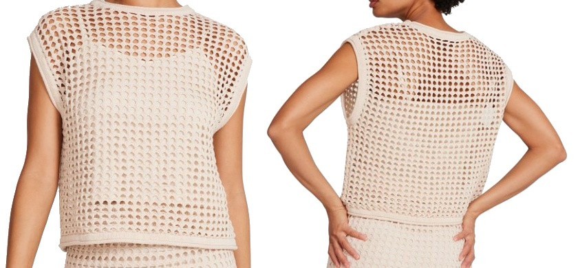 Steve Madden Ladies Cami-Lined Crochet Top & Crochet Skirt 🎈SELECT SIZE🎈