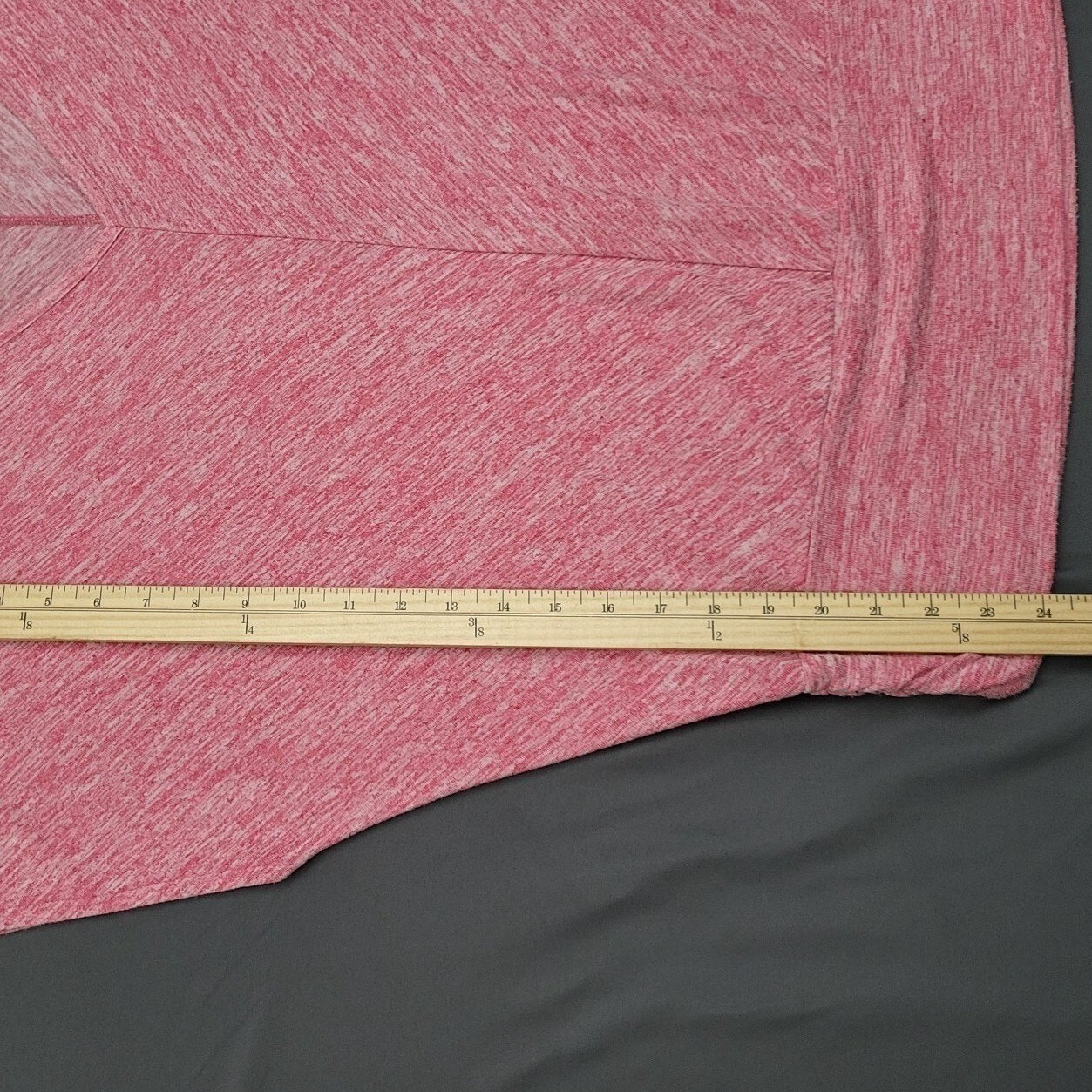 ALYX Womens Hot Pink Heather Space Dye Dolman Sleeve V-Neck Banded Hem Top M