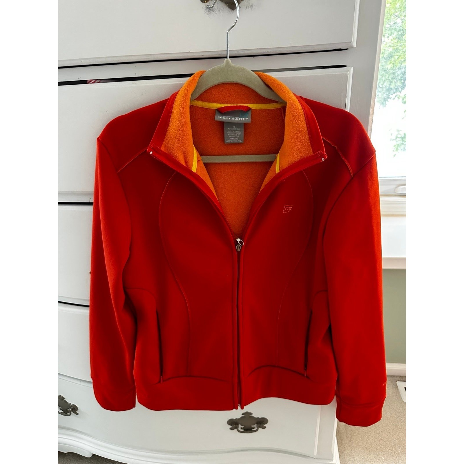 Womens Free Country sports athletic jacket workout pockets XL