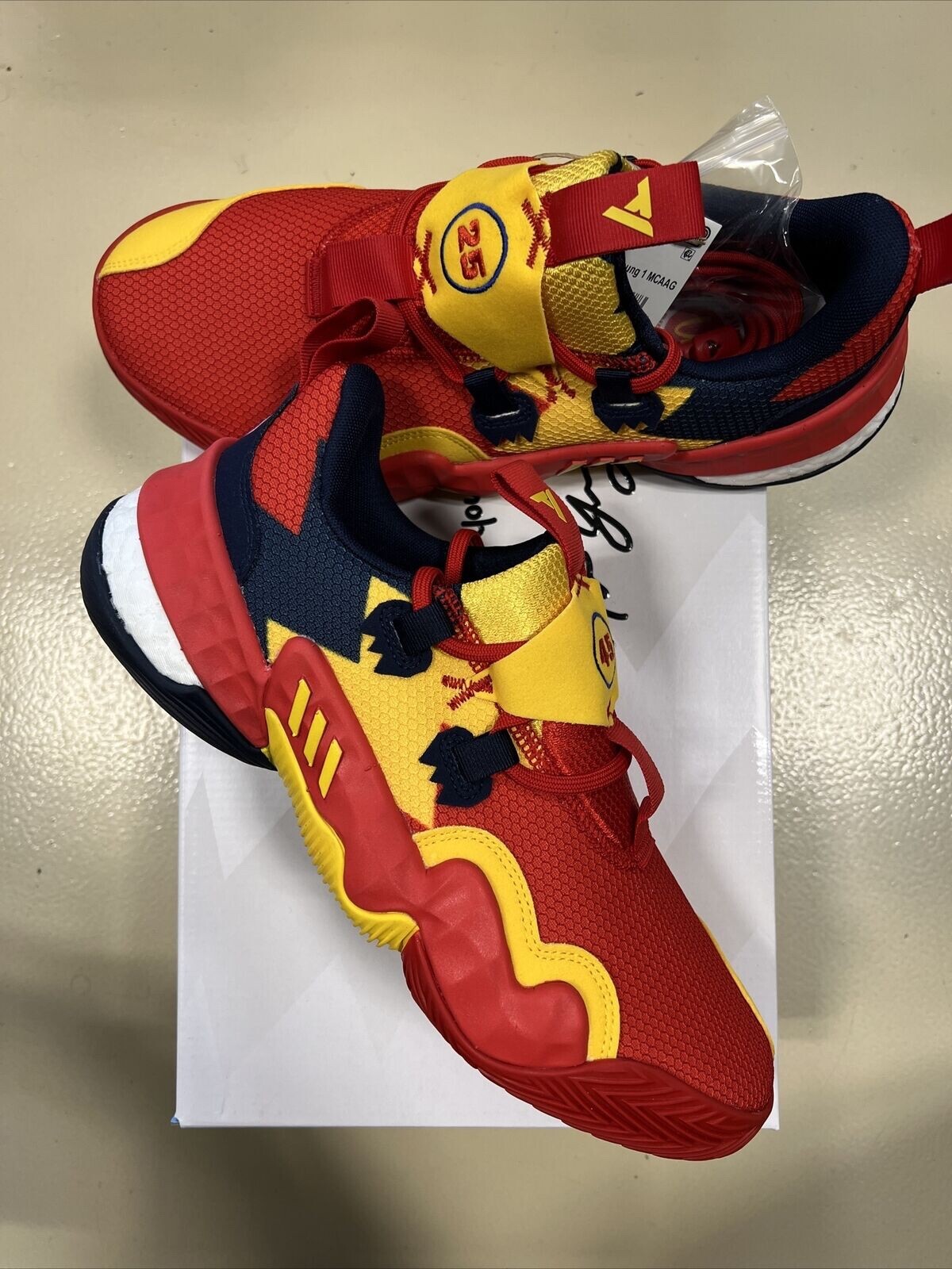 Adidas Trae Young 1 Red Gold Navy Blue MCDONALDS ALL AMERICAN GAME PE GX6815