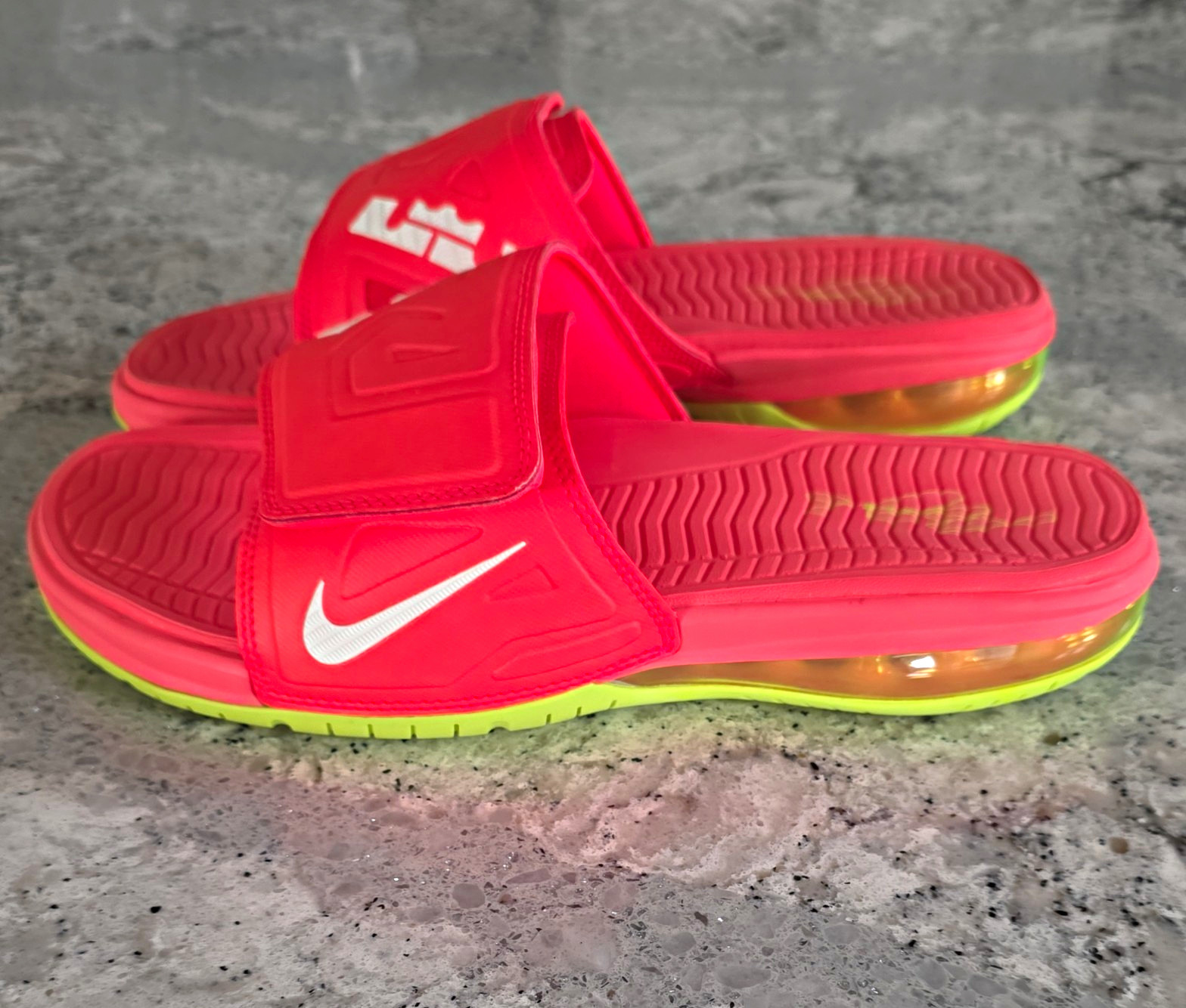 Vintage Nike LeBron James Air Max Slide Hyper Punch / Volt Cushion Men’s US 10