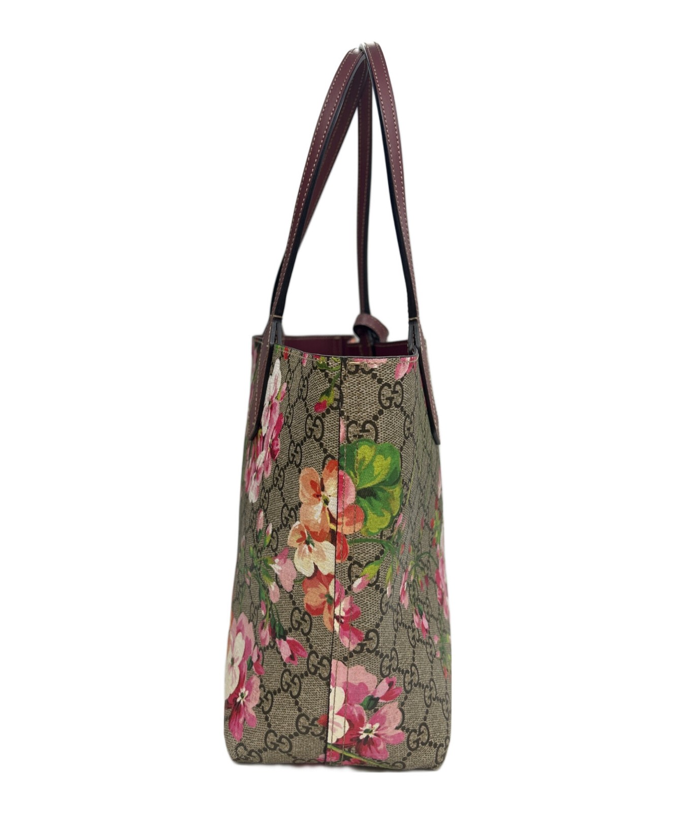 Gucci GG Blooms Reversible Tote Bag Beige Red Women’s Pre-owned Italy 372613