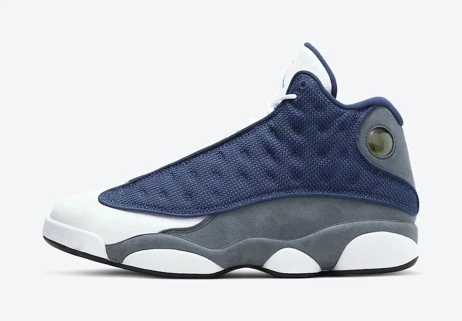 Men – Jordan 13 “Flint” Retro Navy White Gray 414571-404 Size US 7-12