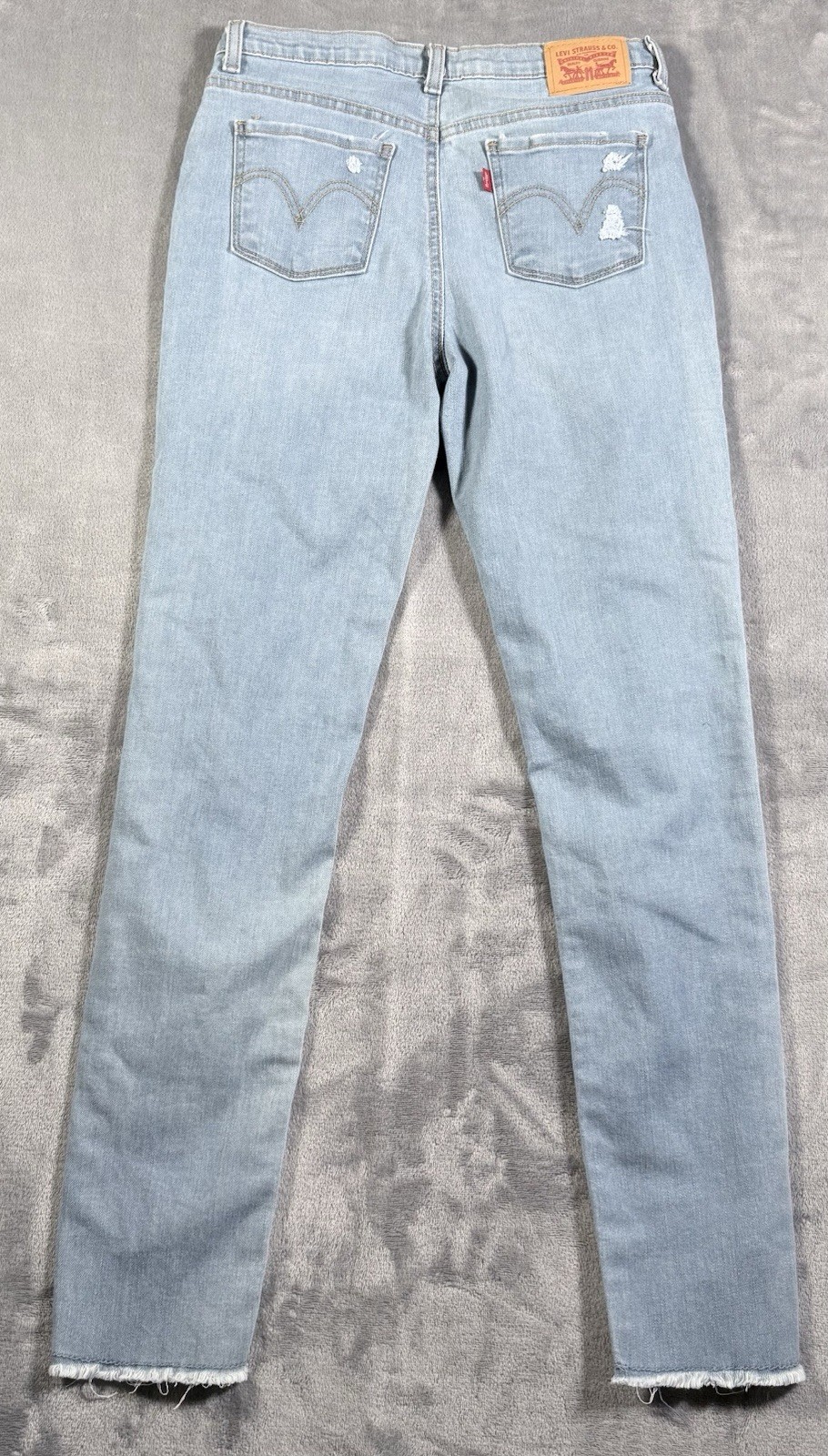 evis 720 Girls 16 Reg High Rise Super Skinny Jeans Distressed Ripped Frayed Hem