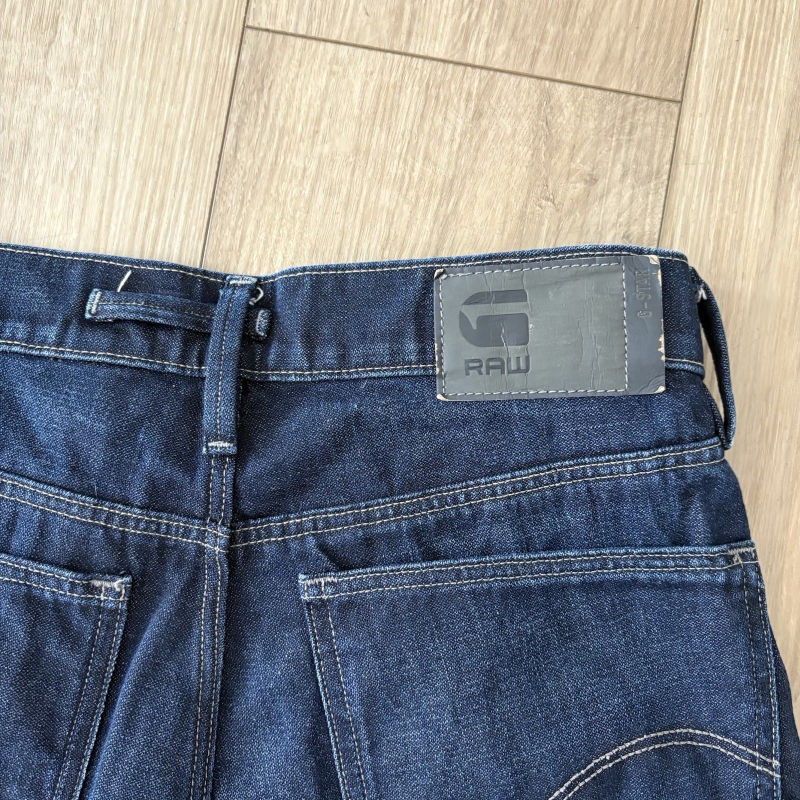 G Star Original Raw Denim Dark Blue Jeans Women Sz 28 Loose Type 89
