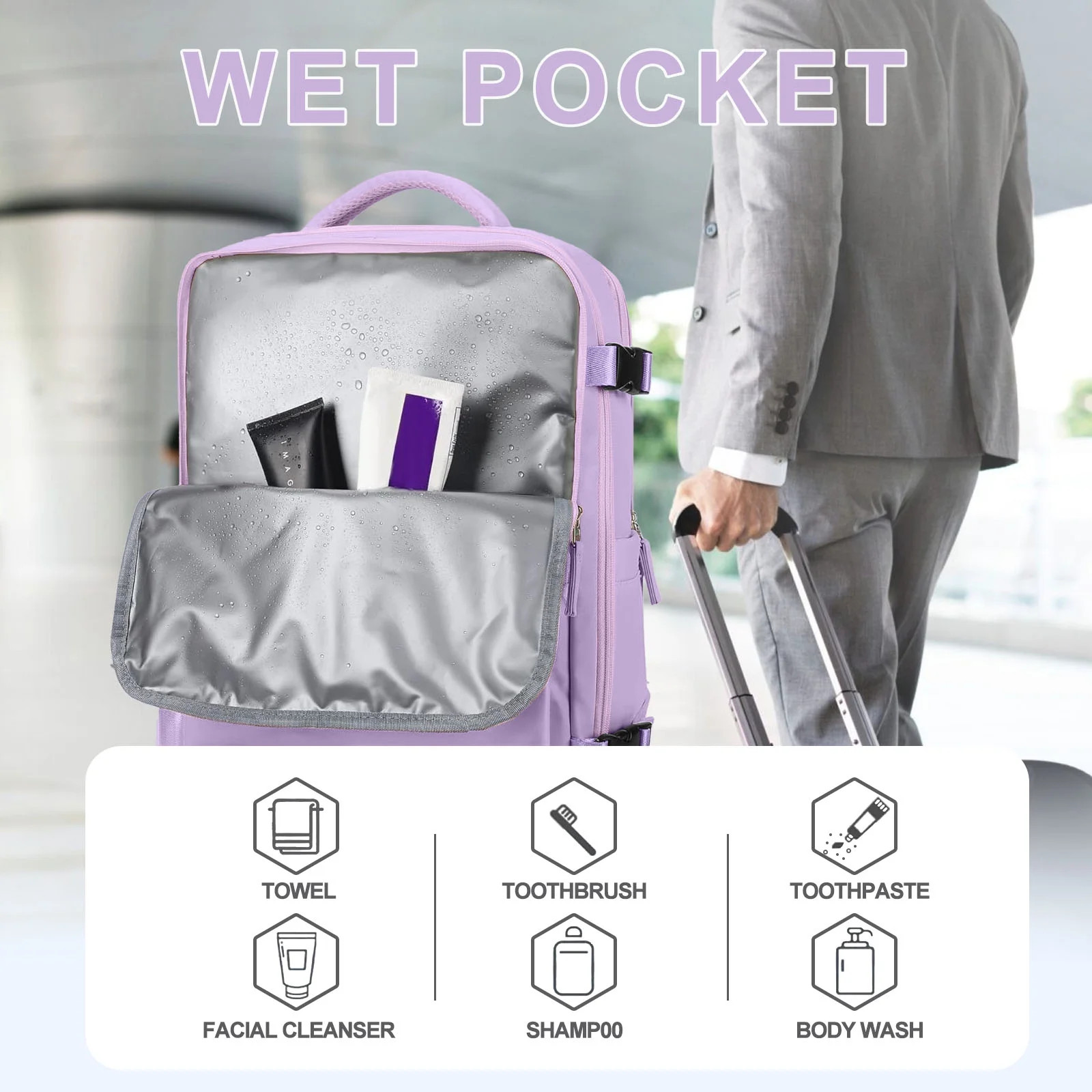 Large Travel Backpack for Women Men Laptop Bag Airline Approved Carry on Backpac